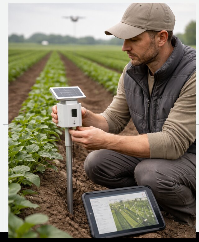 IoT мониторинг сельскохозяйственных полей и контроля в Баксане