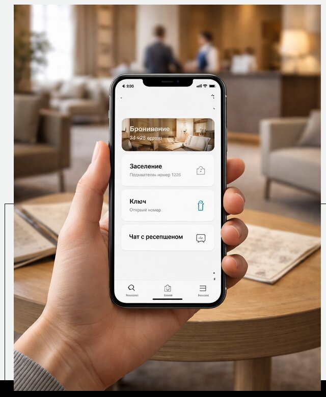 Мобильное приложение для гостей отеля в Баксане, управление сервисом